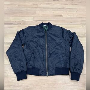 Vince Black Quilted Bomber Jacket